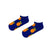 Pineapple Ankle Purple Socks! Designed with vibrant yellow pineapples on a deep navy blue base