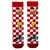  Red Checkerboard Cartoon Squad Socks! Featuring vibrant checker patterns and beloved animated characters, 