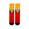  Simpson Funny Face socks inspired by classic animated characters. Featuring a bold yellow face, red shirt design, and quirky expression, 