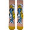 Smurfette socks! Featuring the iconic blue character from The Smurfs, these crew socks blend nostalgia and comfort,