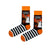 Spooky Ghost Halloween Crew Socks"! Featuring a cheeky ghost, pumpkins, fall leaves, and black-and-white stripes, these socks are perfect for Halloween lovers who like a little sass.