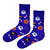 Spooky Ghost & Pumpkin Socks 🎃👻 — the perfect Halloween essential! Featuring cute white ghosts, pumpkins, bats, candy, and witch hats on a bright blue base,