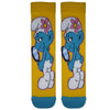  Vanity Smurf Socks! Featuring Vanity Smurf with his iconic mirror on a bright yellow background, these socks add a fun and nostalgic twist to your outfit. 