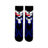  Venom Marvel Villain Crew Socks. Featuring the bold face, tongue, and symbiote logo in striking black, white, and blue, 