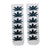 White Marry Jane Socks featuring bold black leaf graphics. With a clean white base and vertically aligned leaf patterns,