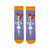  Wilma Flintstone Socks! Featuring the iconic red-haired character from Bedrock on a bold purple background with orange cuffs and toes. 