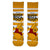 Winnie the Pooh Stripes Socks Featuring the lovable bear in his classic red shirt against cheerful yellow and white stripes,