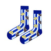 Blue Donut Stripes Socks